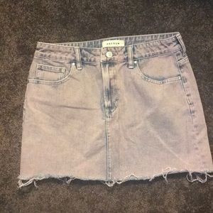 light purple denim skirt